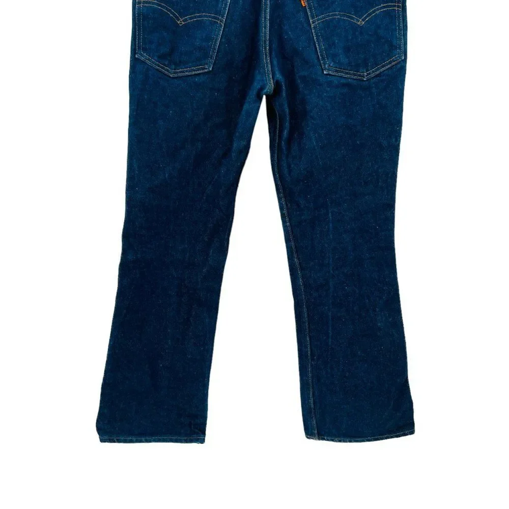 Vintage Levi's 20517-0217 Orange Tag Dark Blue Wash Saddleman Jeans 33 x 30